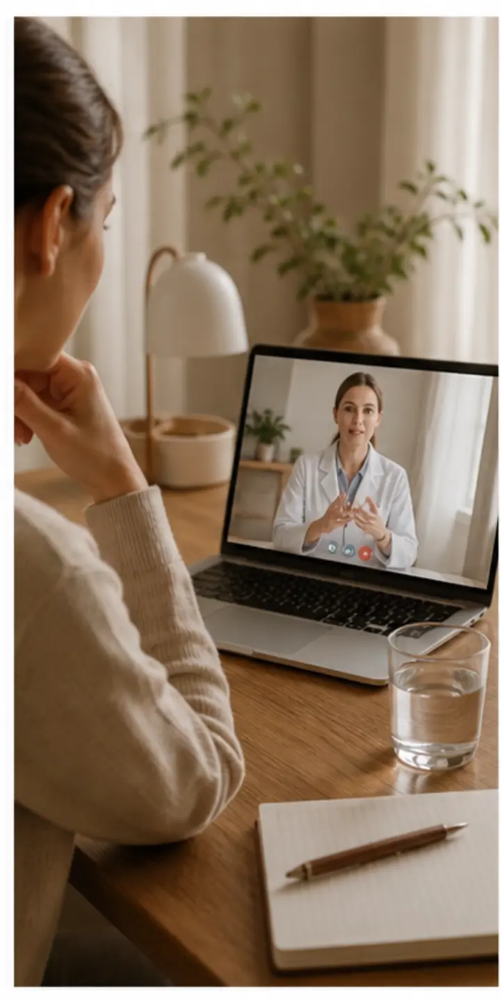 Digital läkarbedömning via videosamtal i en lugn hemmiljö